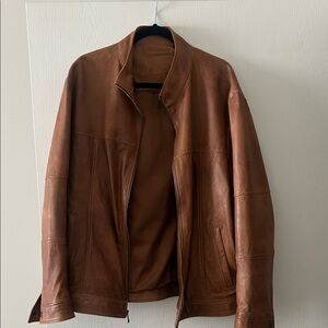 Roundtree & Yorke Tan Leather Jacket